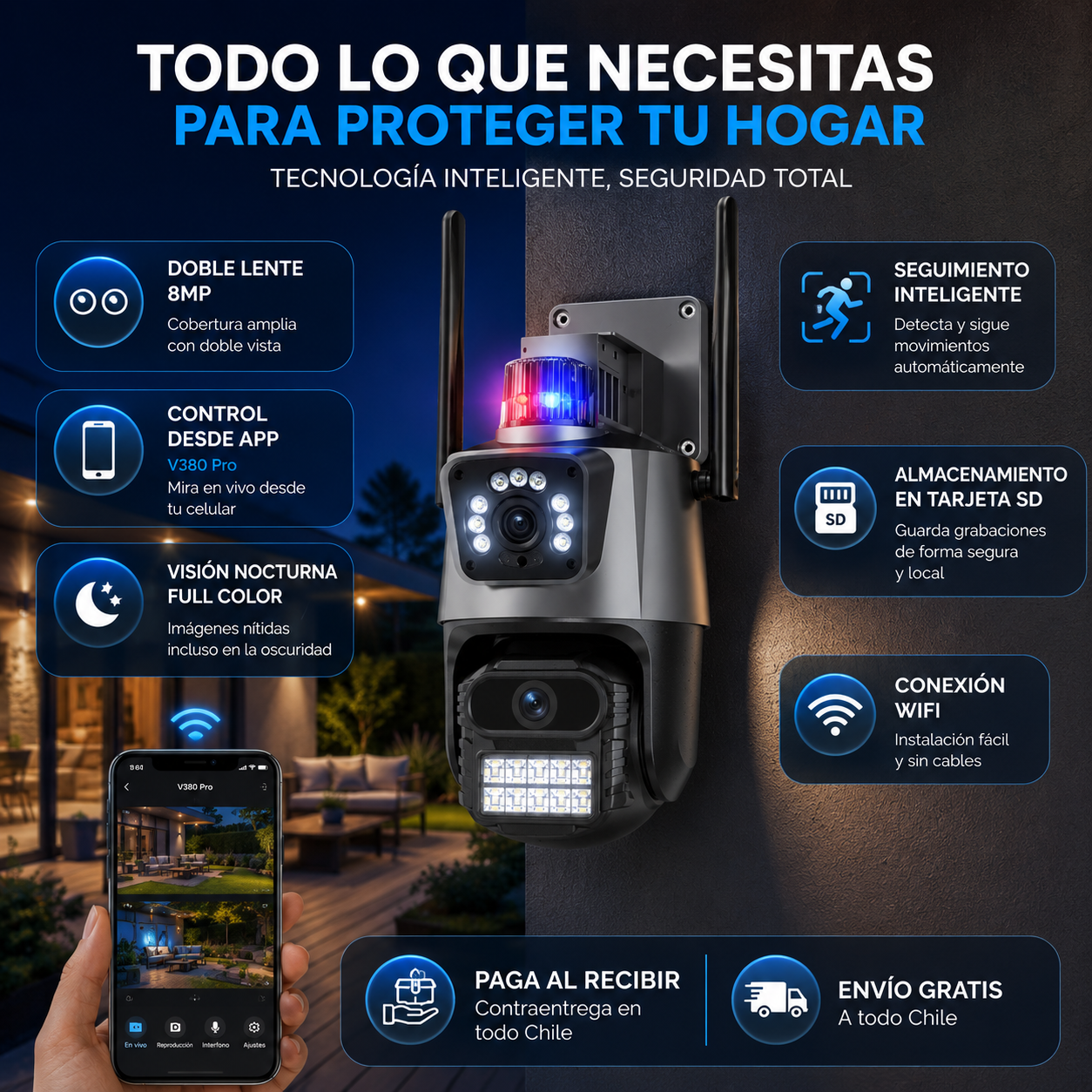 GuardianCam 360™| Protege tu hogar cuando tu no estes