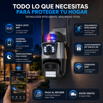 GuardianCam 360™| Protege tu hogar cuando tu no estes