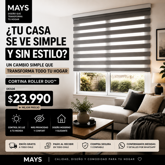 Cortina Roller Duo™ | Diseño, privacidad y control de luz para tu hogar