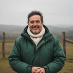 Hombre del sur de Chile abrigado