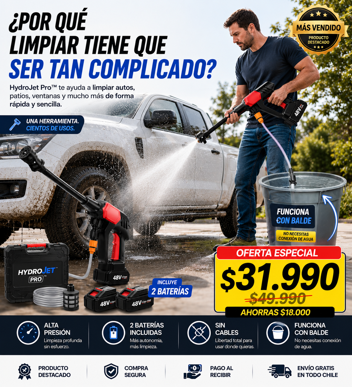 HydroJet Pro™ | Menos Esfuerzo, Más Limpieza