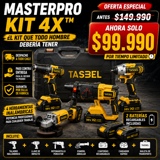 MasterPro Kit 4X™ | Todo empieza cuando tienes las herramientas correctas.